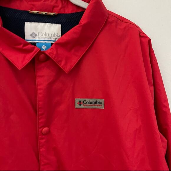 Columbia Men's Red Portland Windbreaker Jacket Size XL EUC - Picture 4 of 11